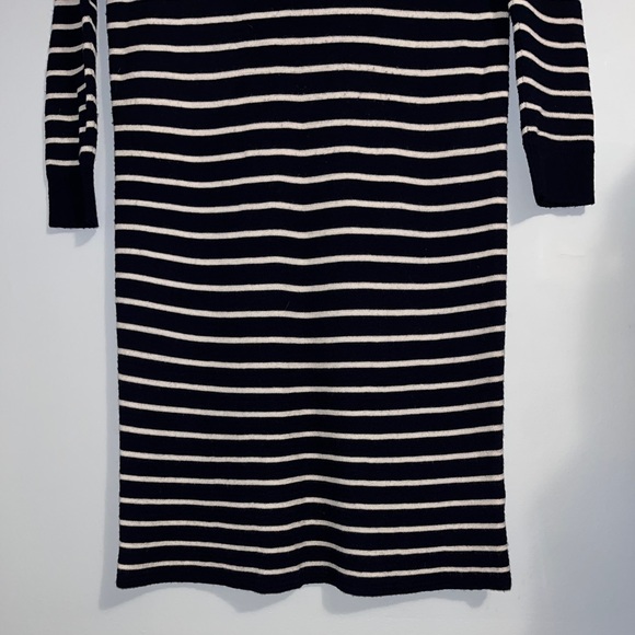 J. Crew Navy and Cream Merino Wool Sheath Dress - Picture 3 of 7